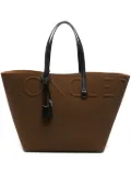 Moncler large leather tote bag - Brown