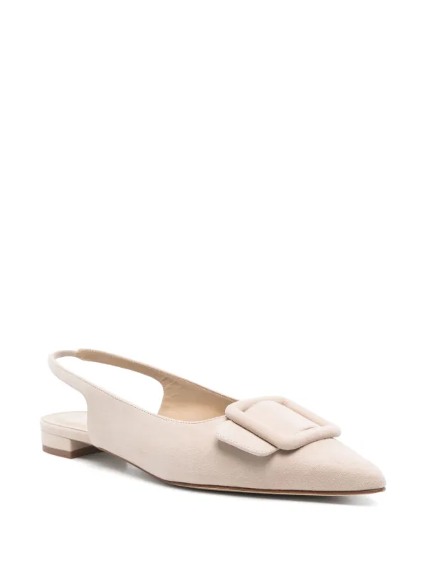 Manolo Blahnik Maylura フラットパンプス | ニュートラル | FARFETCH JP