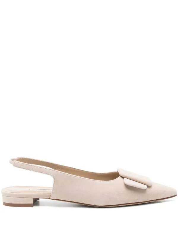 Manolo Blahnik Maylura フラットパンプス | ニュートラル | FARFETCH JP