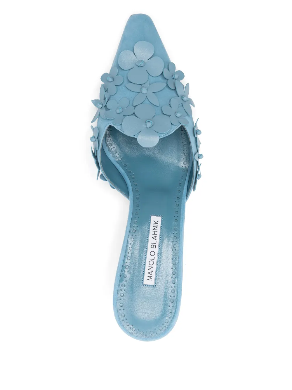 Manolo Blahnik 50mm Harnes mules Blue