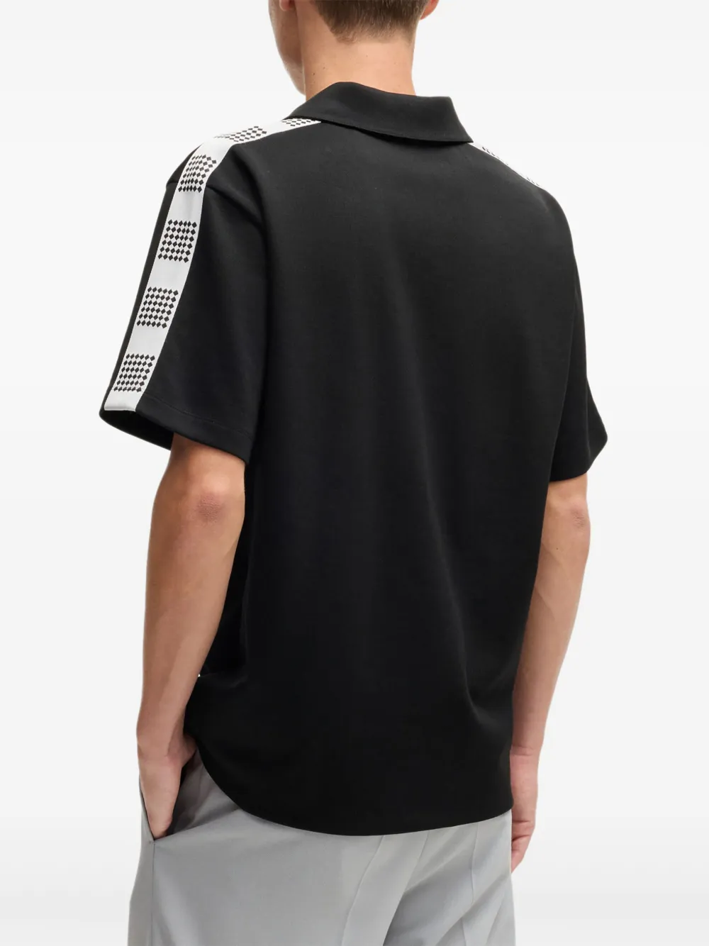 HUGO Poloshirt met geborduurd logo Zwart
