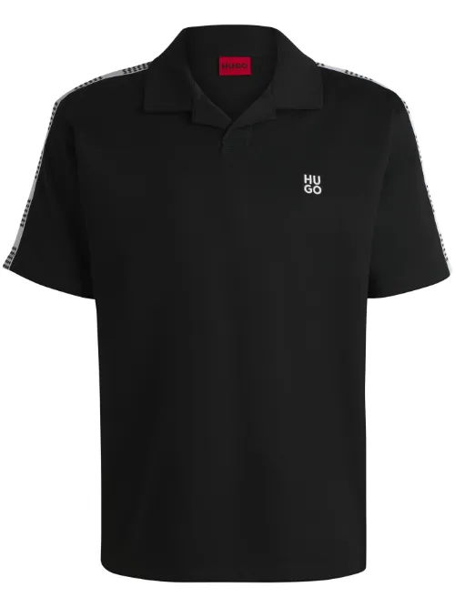 HUGO polo à logo brodé - Noir - HUGO - Modalova