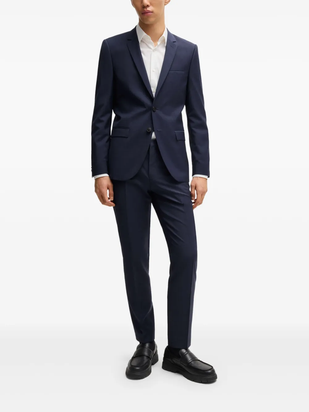 HUGO Blazer de lã virgem com abotoamento simples | Blazer | Image 2