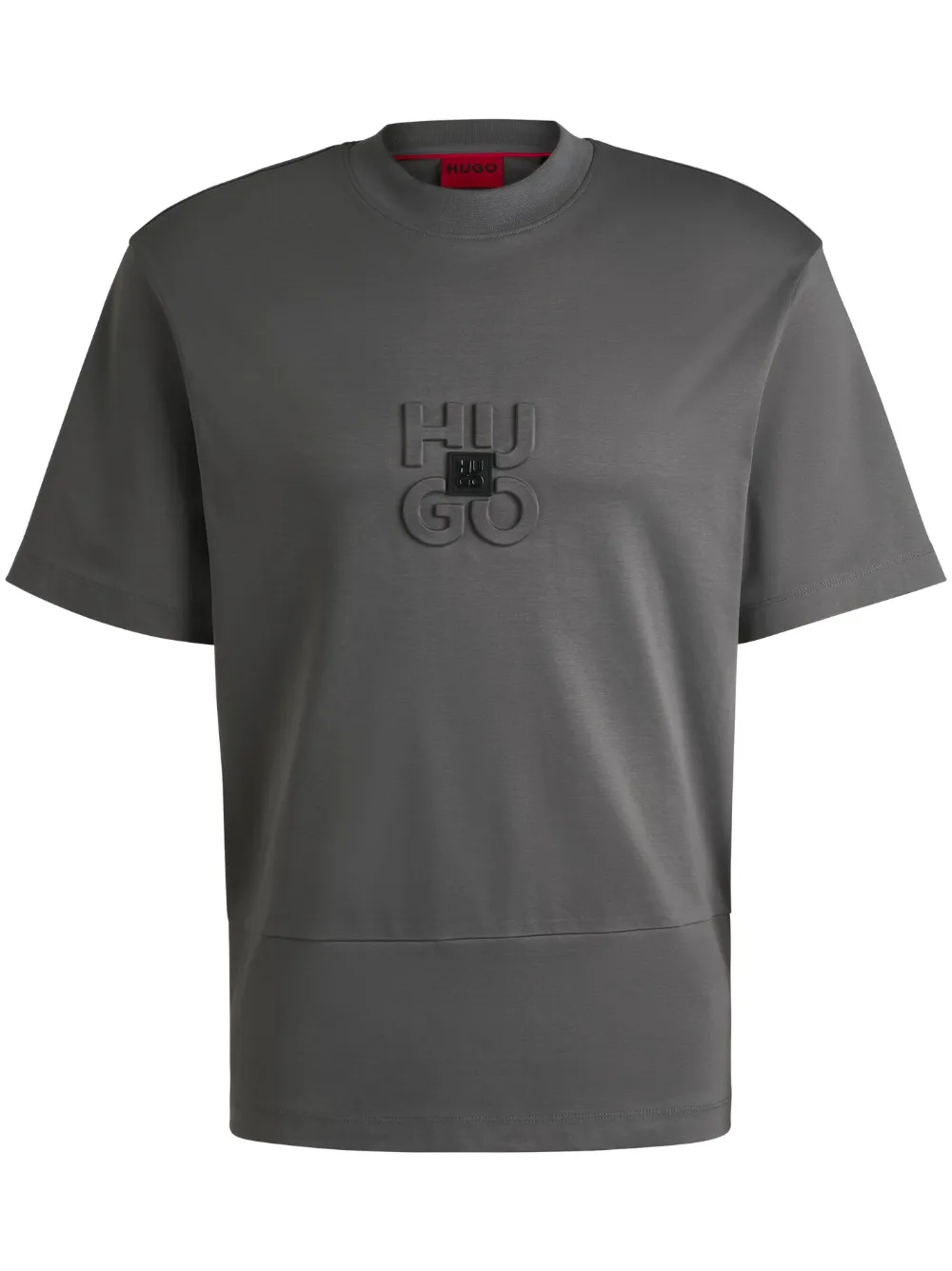 HUGO Camiseta com logo gravado | Cinza | Image 1