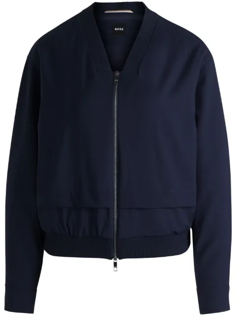 BOSS layered-effect jacket