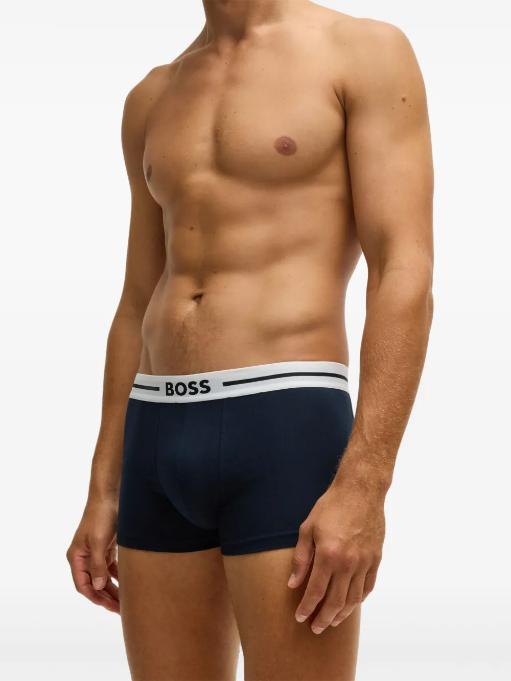 BOSS Drie boxershorts met logoband Blauw