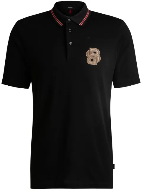 BOSS Camisa polo com patch de logo