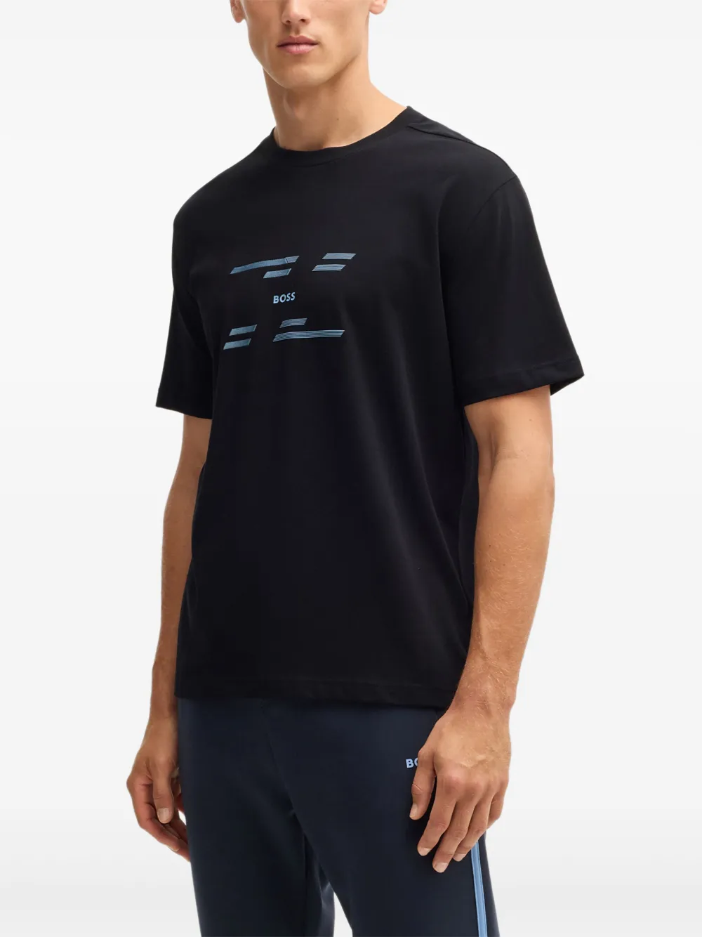 BOSS T-shirt met print Zwart