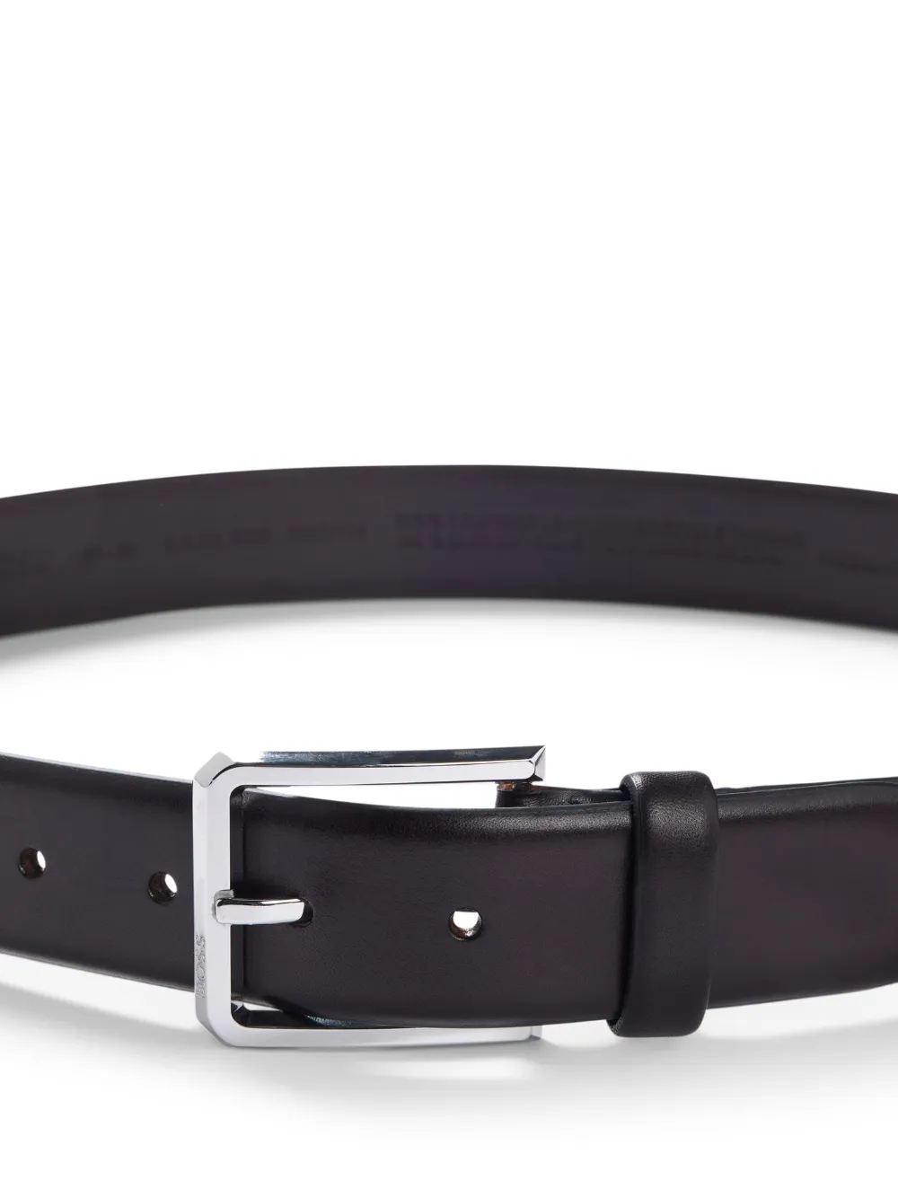 BOSS Leren riem Bruin
