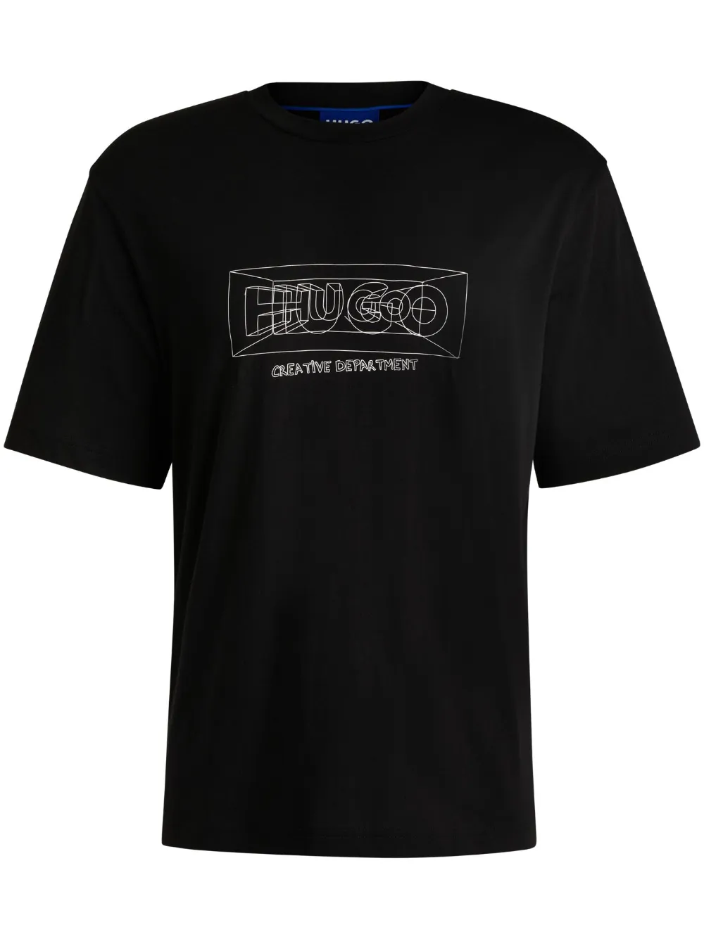 HUGO Camiseta de algodão | Preto | Image 1
