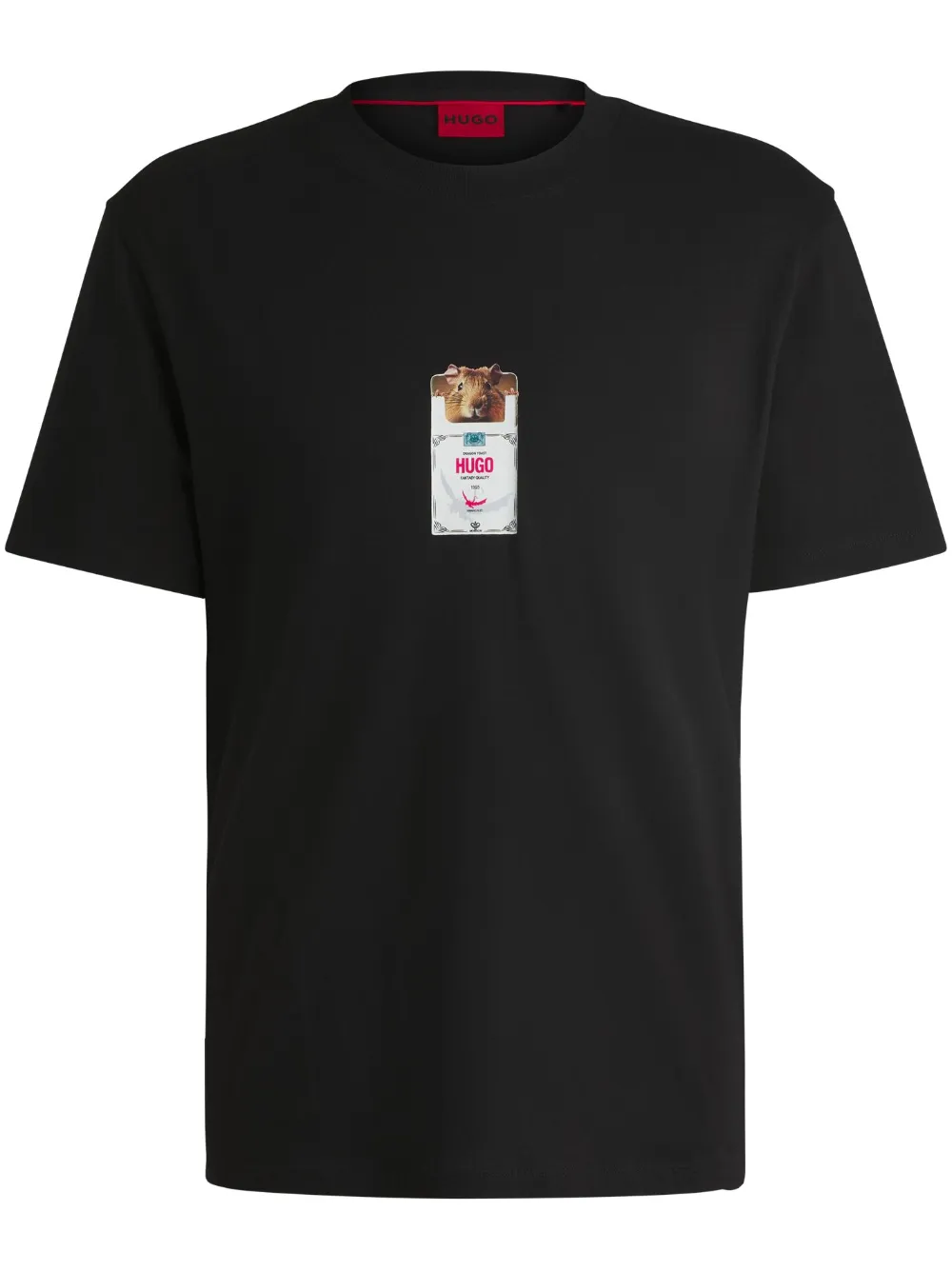 HUGO Camiseta com estampa | Preto | Image 1