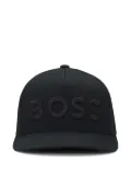 BOSS logo-embroidered cotton cap - Black