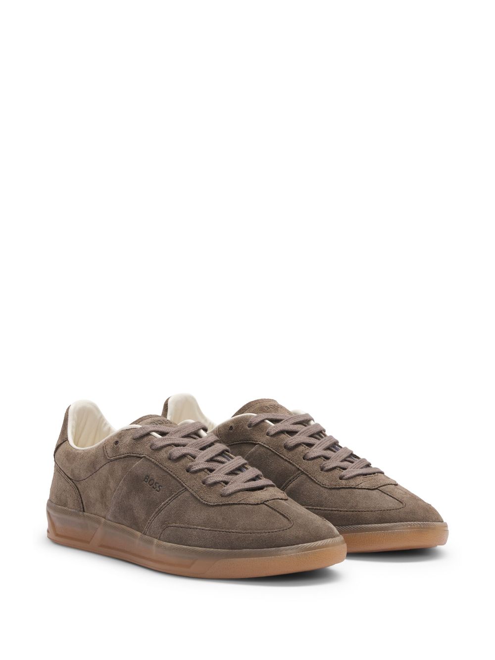 BOSS suede sneakers - Bruin