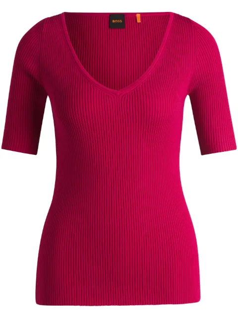 BOSS ribbed T-shirt