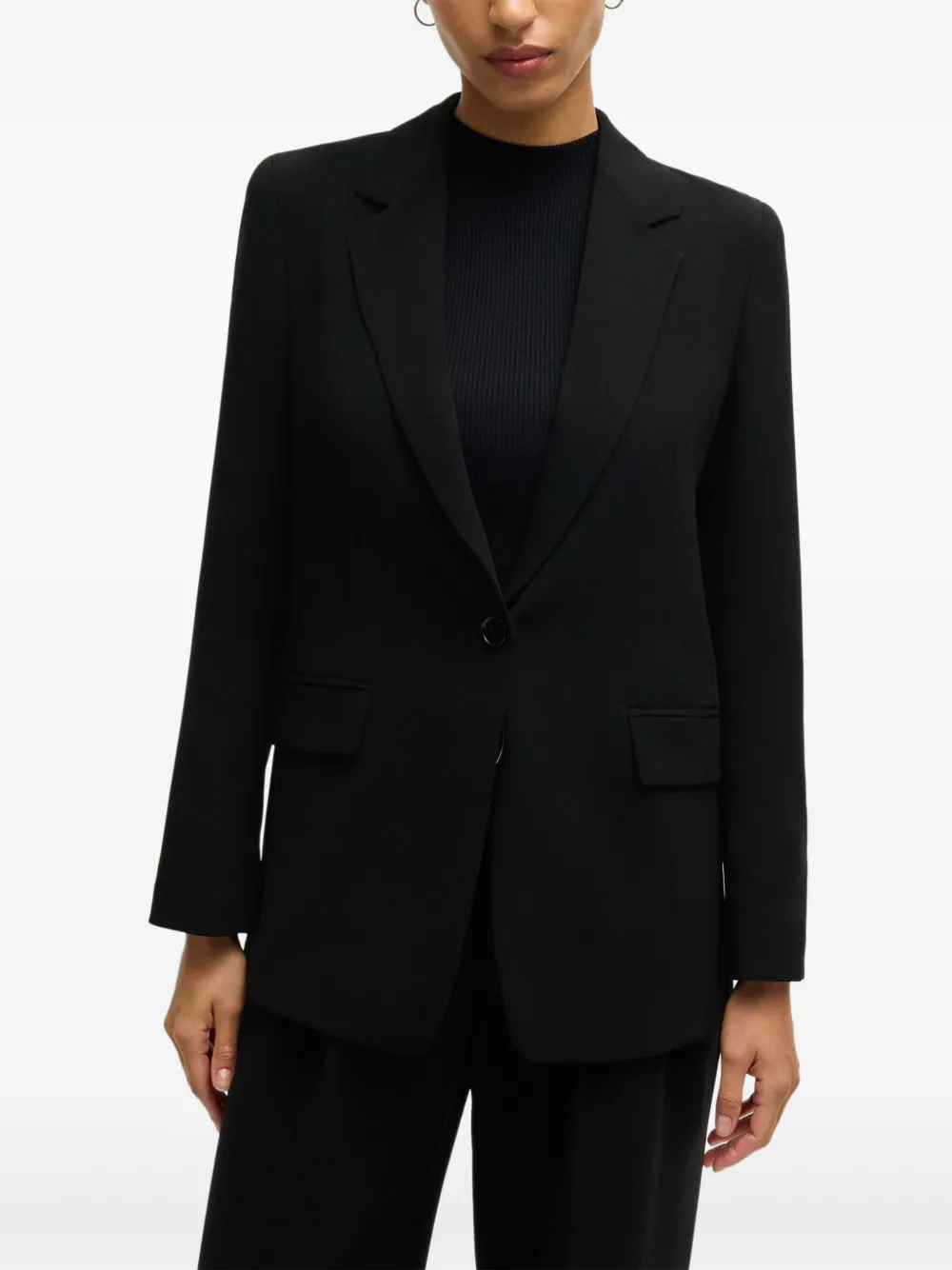 Hugo Boss Single-breasted Blazer In Black