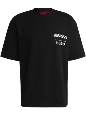 HUGO Cotton T-shirt | Black | FARFETCH