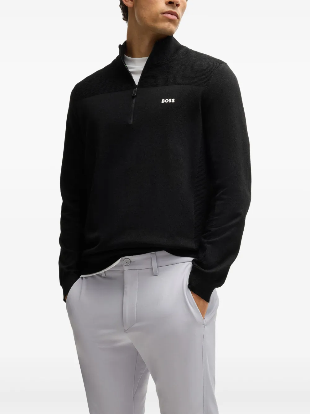 BOSS Commuter broek Grijs