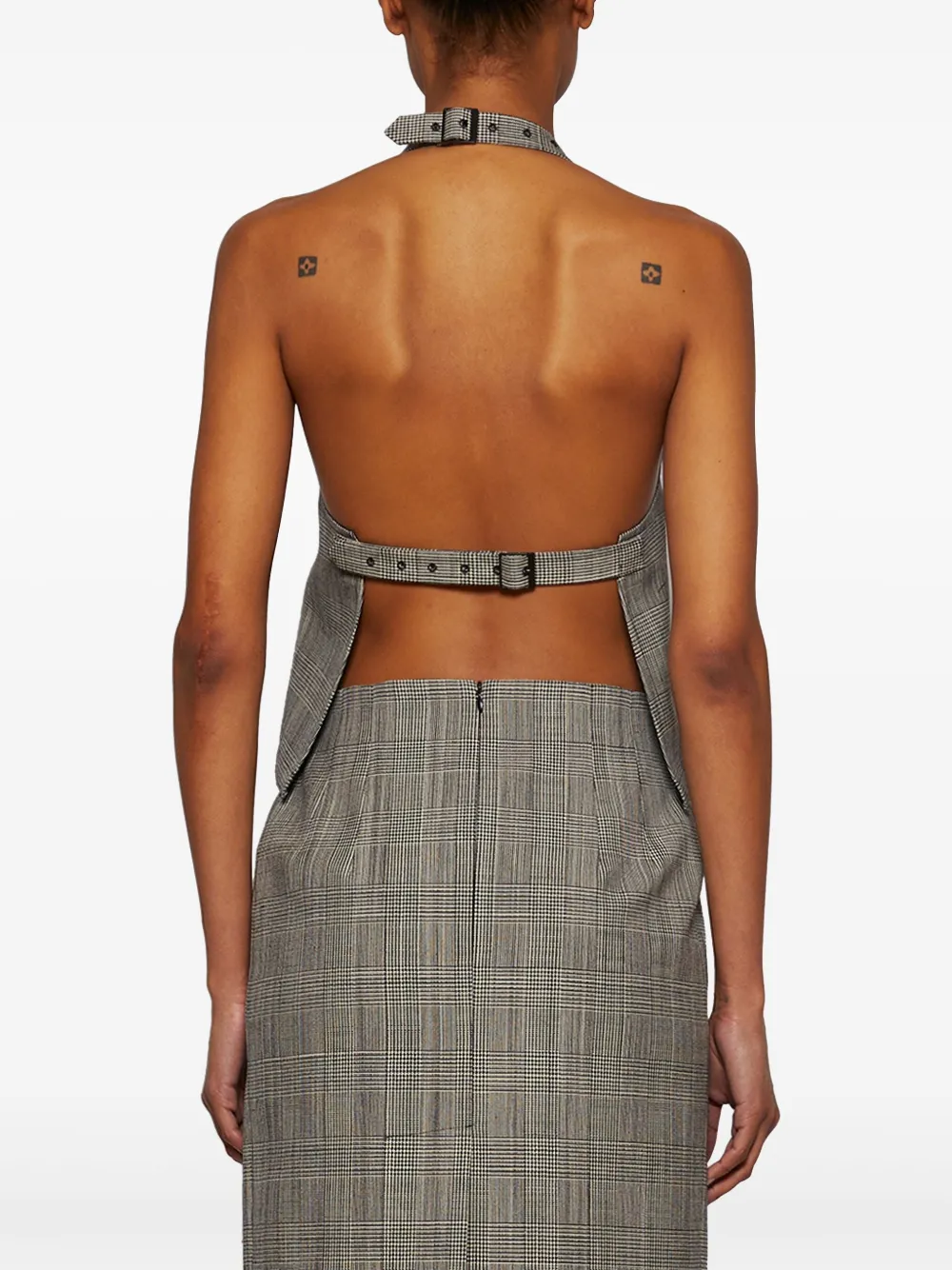 Wardrobe.nyc Backless Halter Top In Grey
