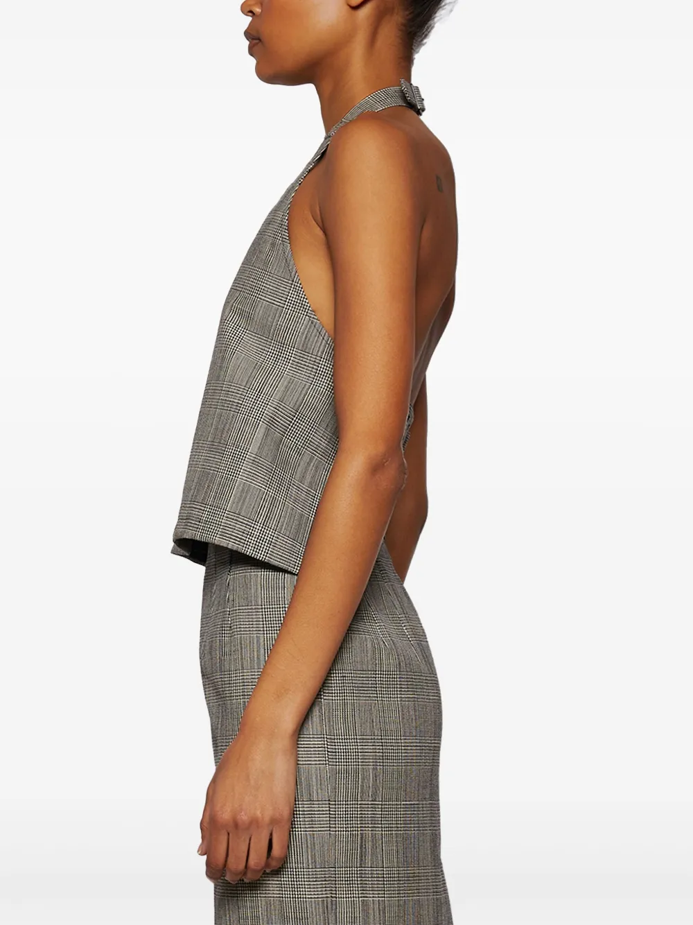 Wardrobe.nyc Backless Halter Top In Grey