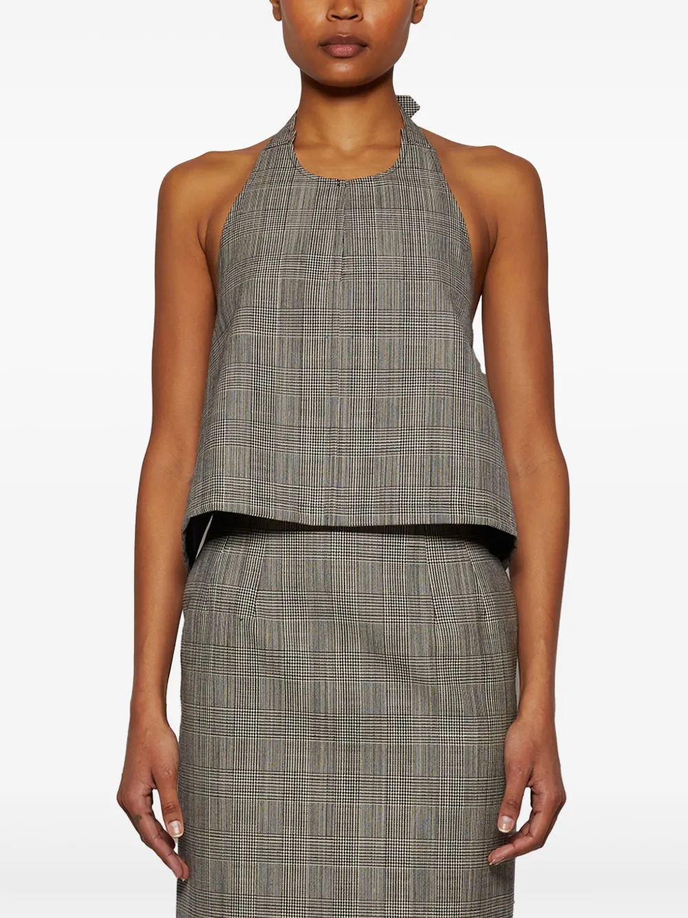 Wardrobe.nyc Backless Halter Top In Grey