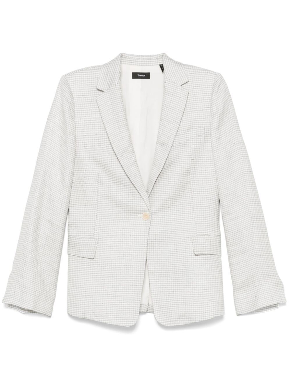 houndstooth-pattern blazer