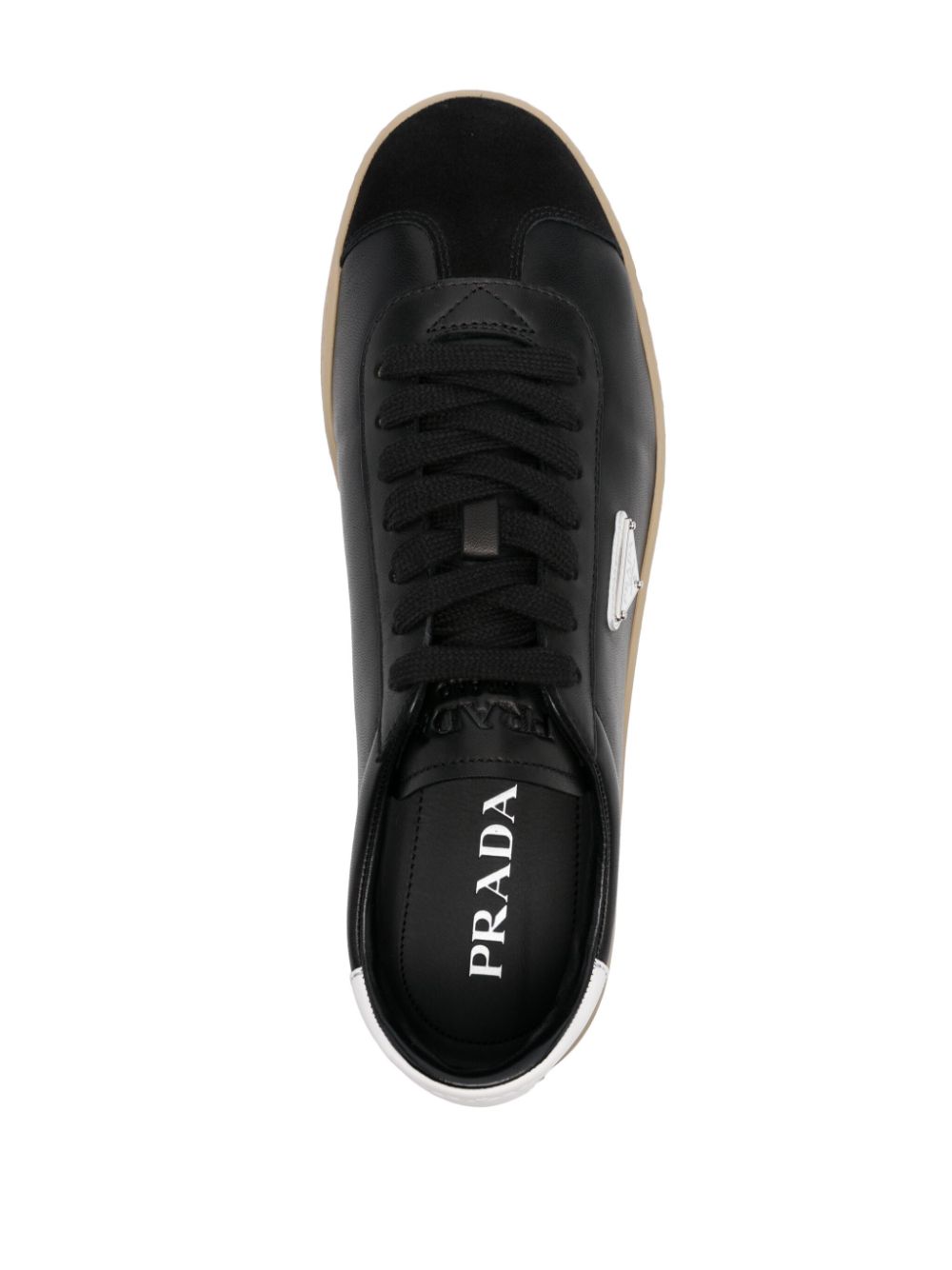 Prada Leren sneakers Zwart