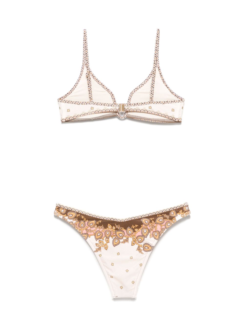 ZIMMERMANN Maxine Plunge Wire bikini - Beige