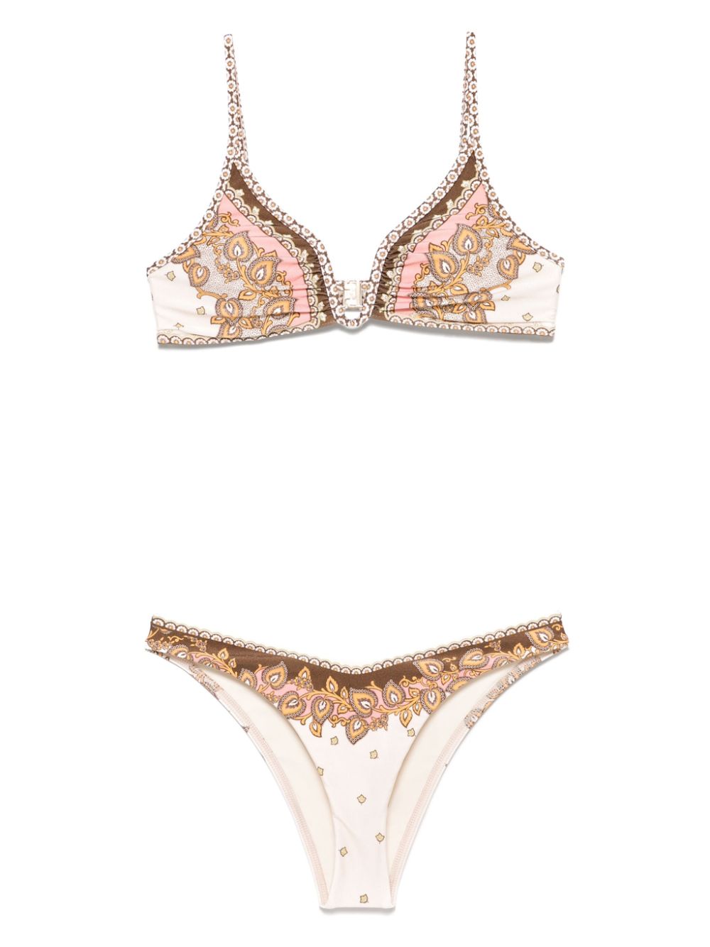 ZIMMERMANN Maxine Plunge Wire bikini - Neutrals