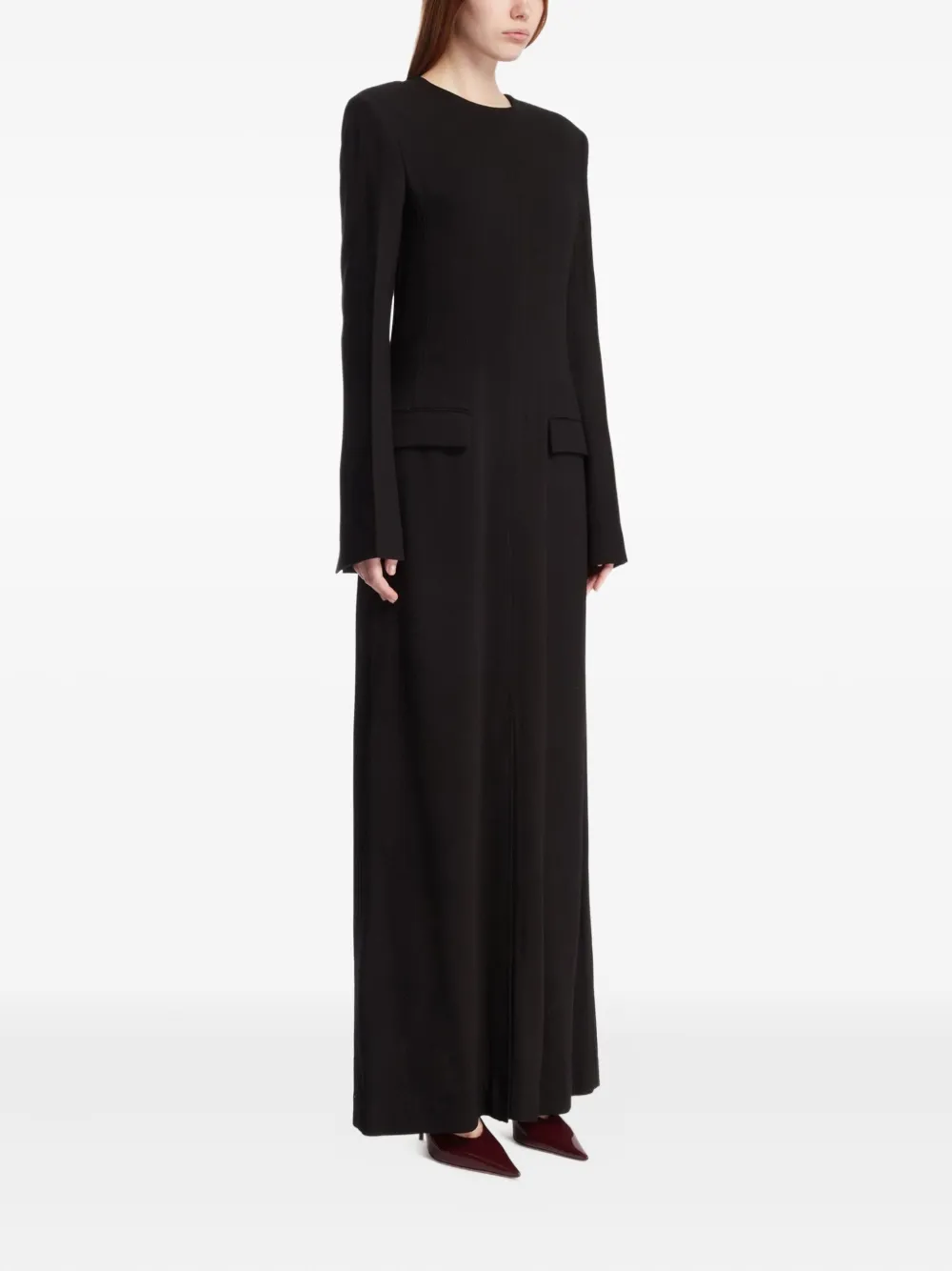 TOTEME Maxi-jurk met lange mouwen - Zwart