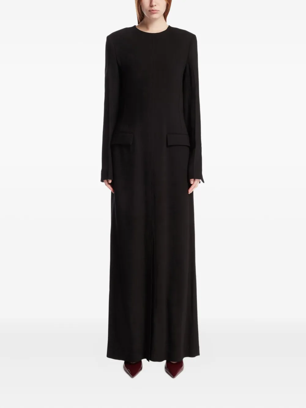 TOTEME long-sleeve maxi dress | Black | Image 1
