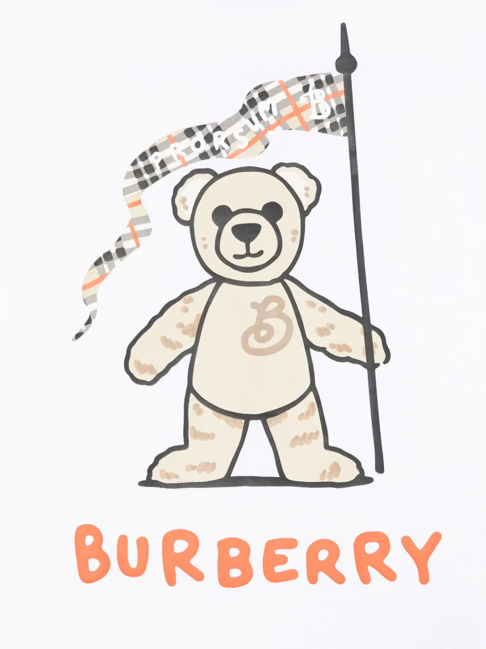 Burberry Kids T-shirt met beerpatch Wit