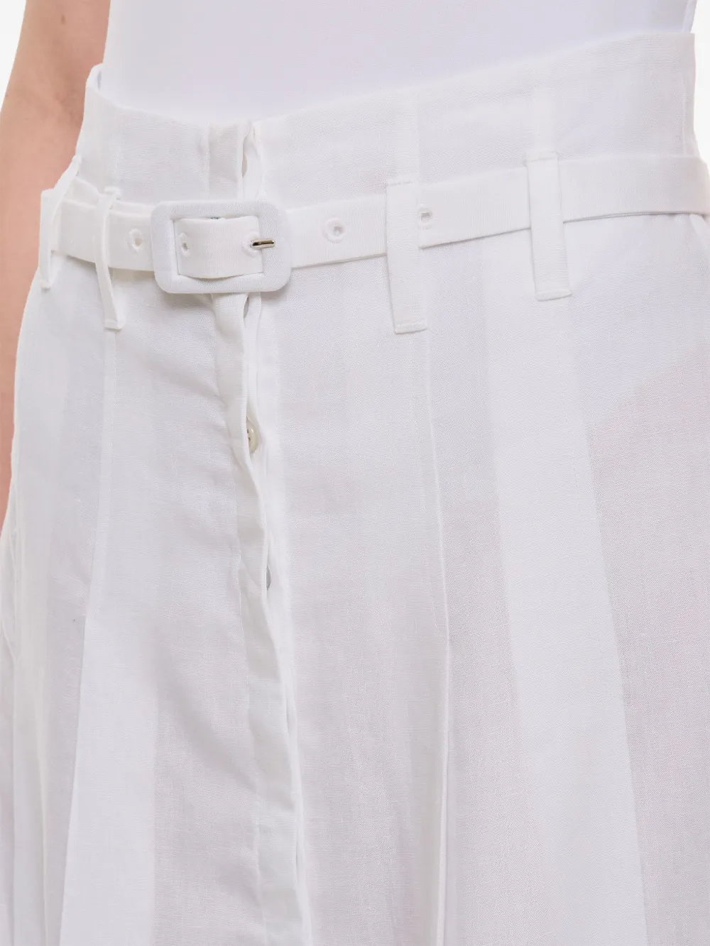 Gabriela Hearst Linnen maxi-rok Wit