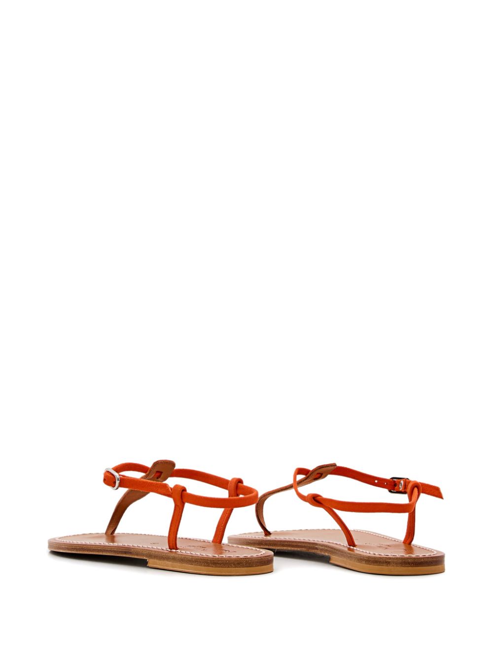 K. Jacques Leren sandalen Oranje