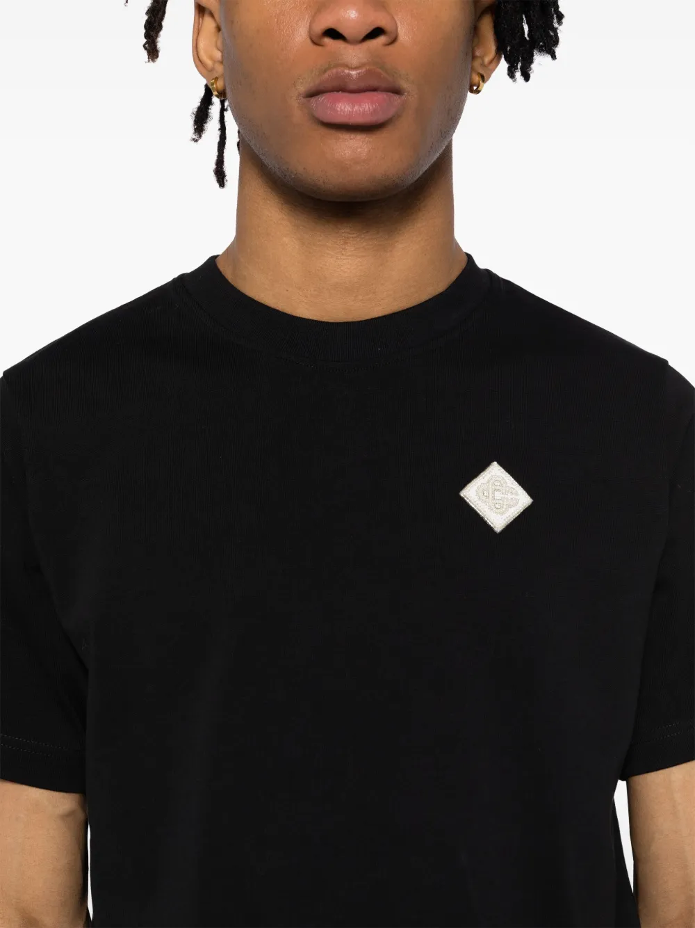 Casablanca T-shirt met logopatch Zwart