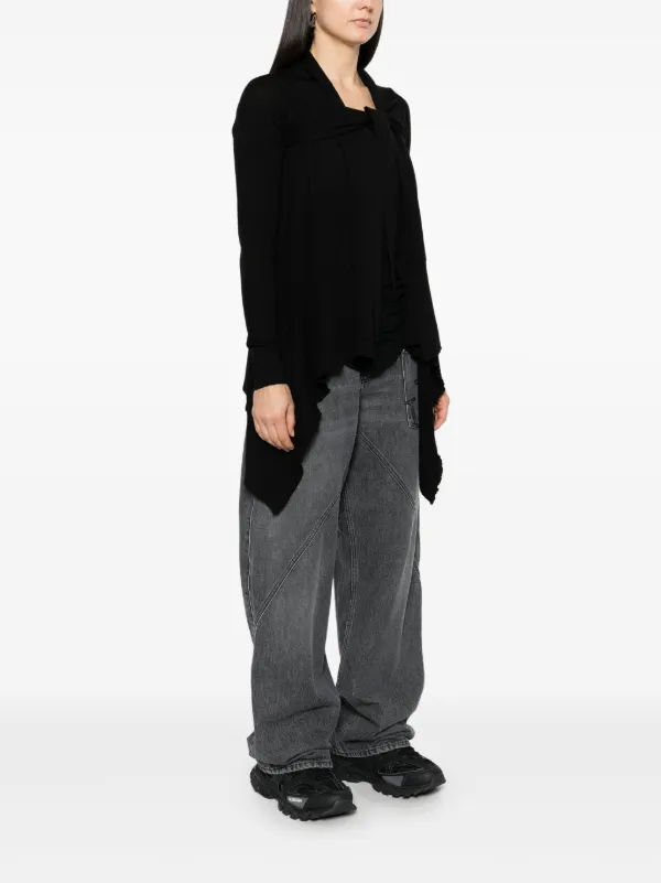 【正規店出品】RICK OWENS SPIDER MEDIUM WRAP CARDIGAN BLACK RICK OWENS Maglia Spider Wrap Cardigan in Black – MARAIS
