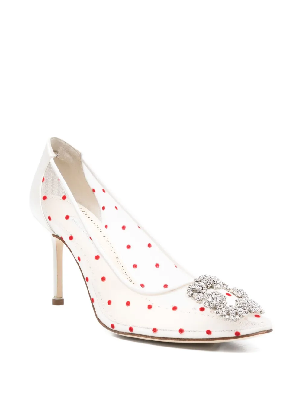 Manolo Blahnik 95mm Hansigi pumps White