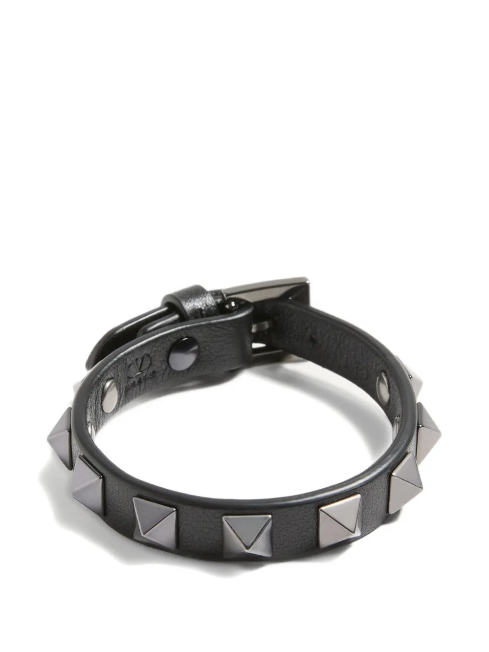 Valentino Garavani Rockstud leather bracelet - Nero