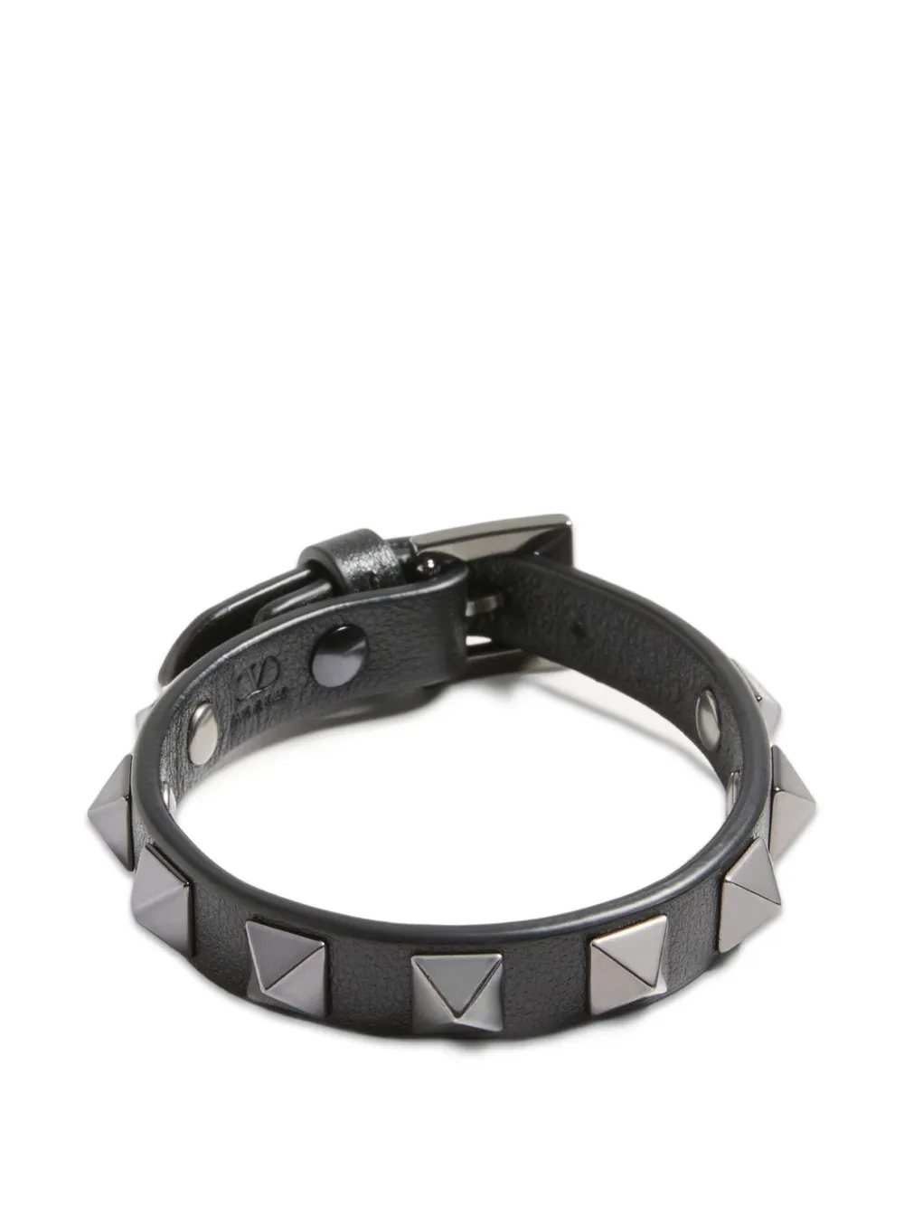 Valentino Garavani Rockstud leather bracelet - Nero