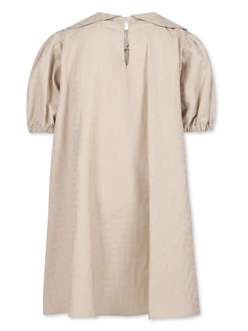 Fendi Kids Jurk met ruches Beige
