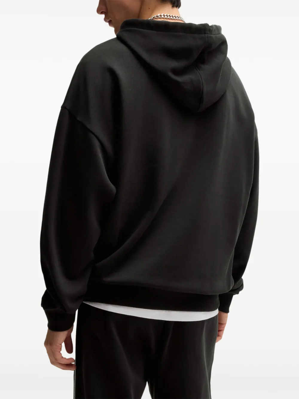 HUGO Hoodie met borduurwerk Zwart