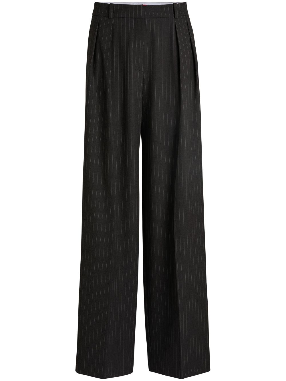 HUGO pinstripe-print straight trousers - Grey