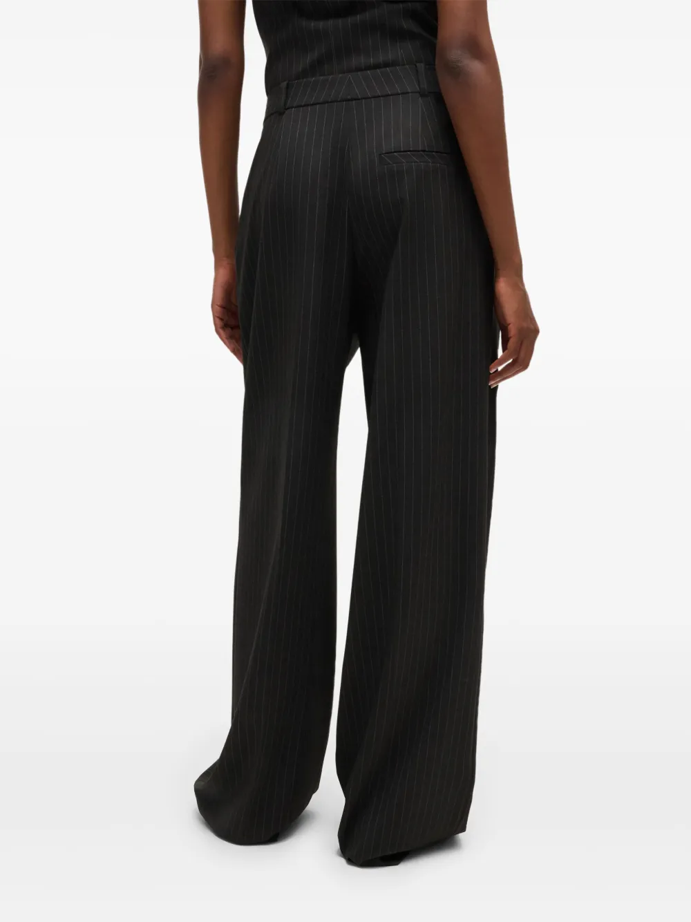 HUGO Straight broek met krijtstreep Grijs