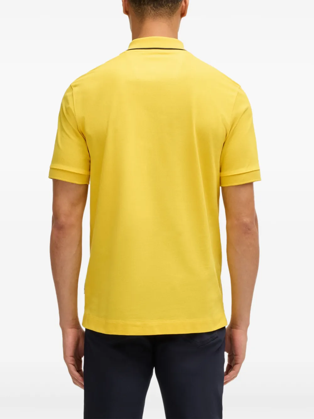 BOSS x Porsche poloshirt met logopatch Geel