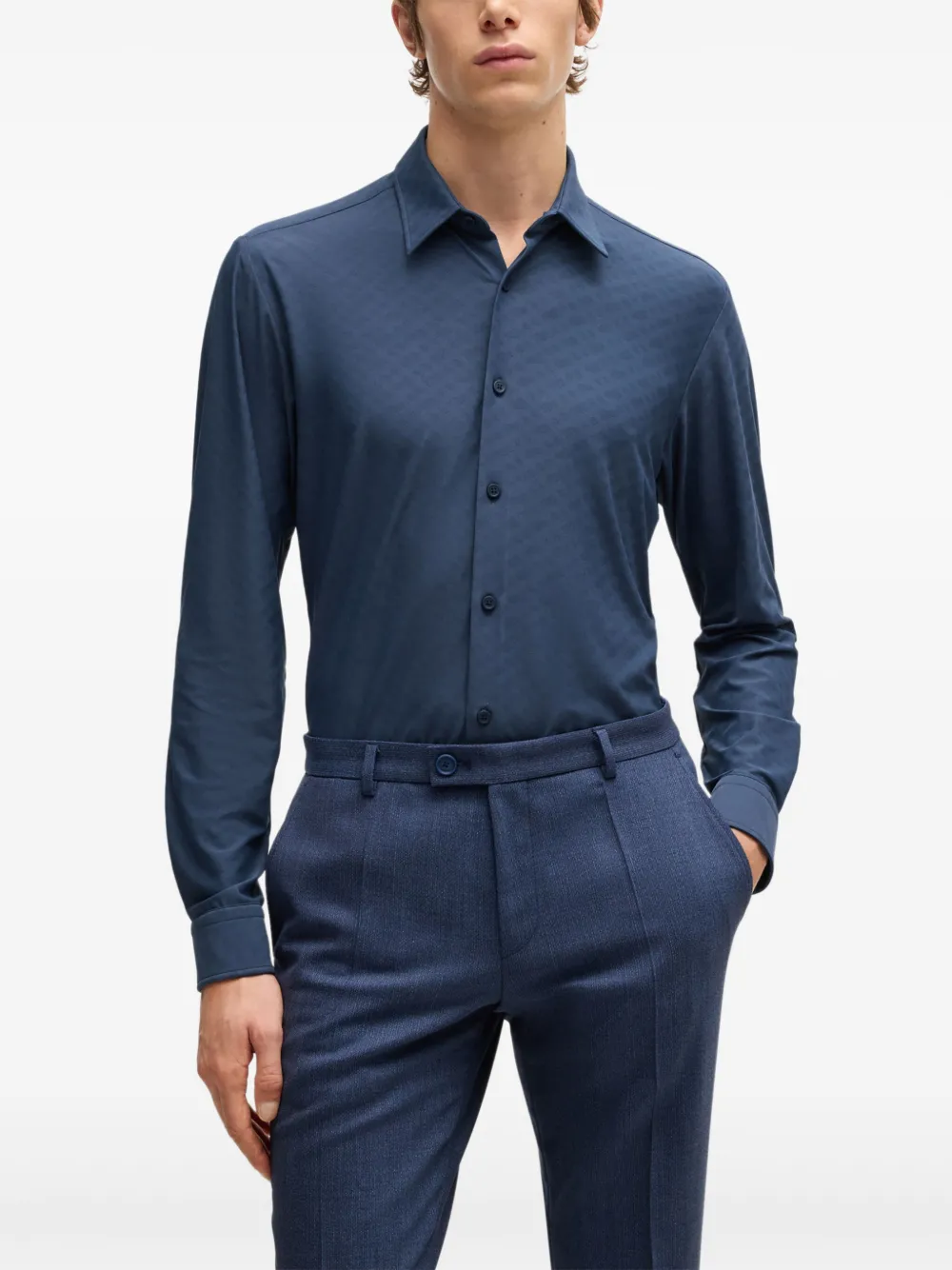BOSS Button-up overhemd Blauw
