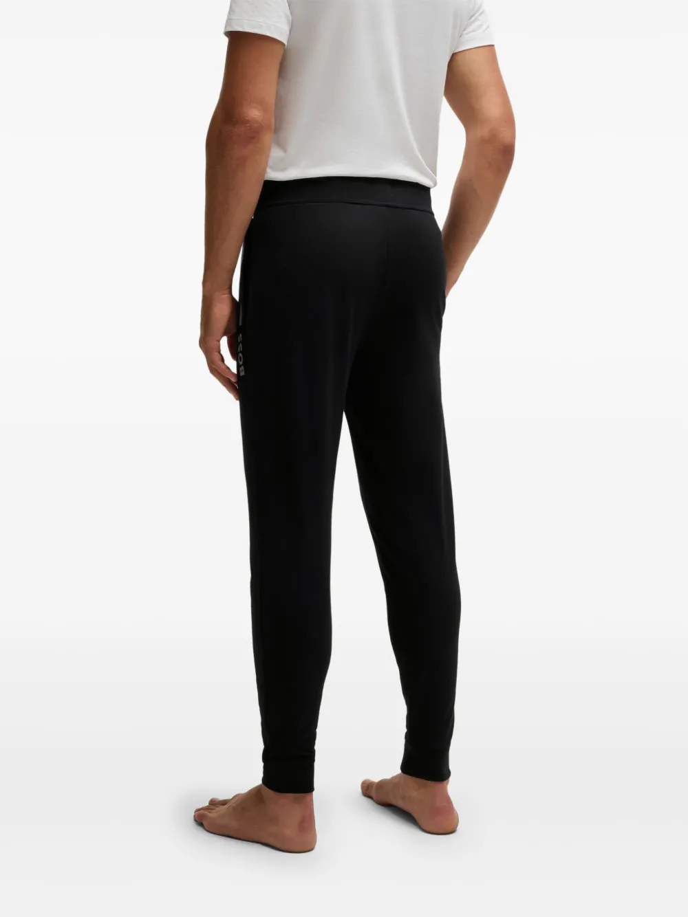 BOSS Katoenen trainingsbroek Zwart