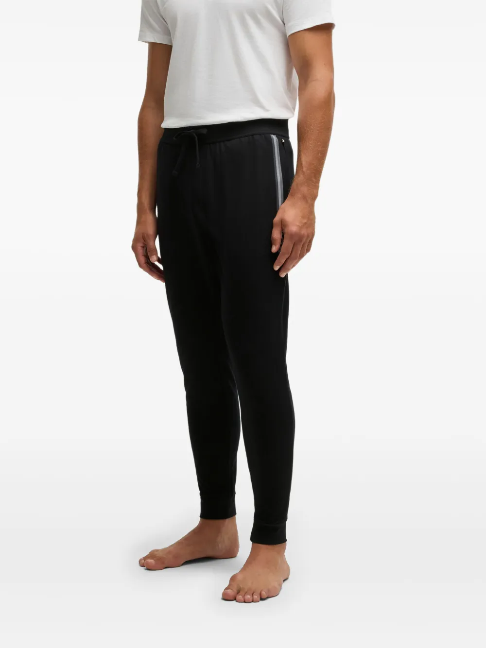 BOSS Katoenen trainingsbroek Zwart