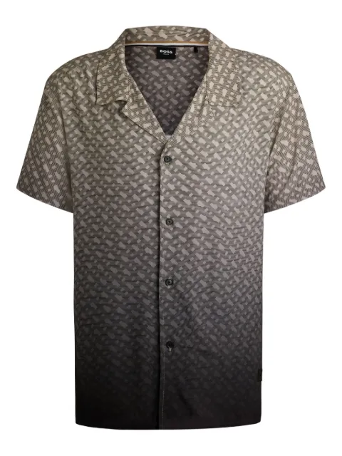 BOSS Camisa com estampa monogramada