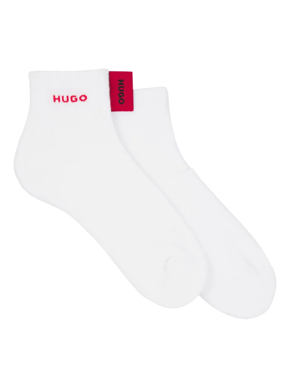 HUGO Par de meias com logo intarsia | Branco | Image 1