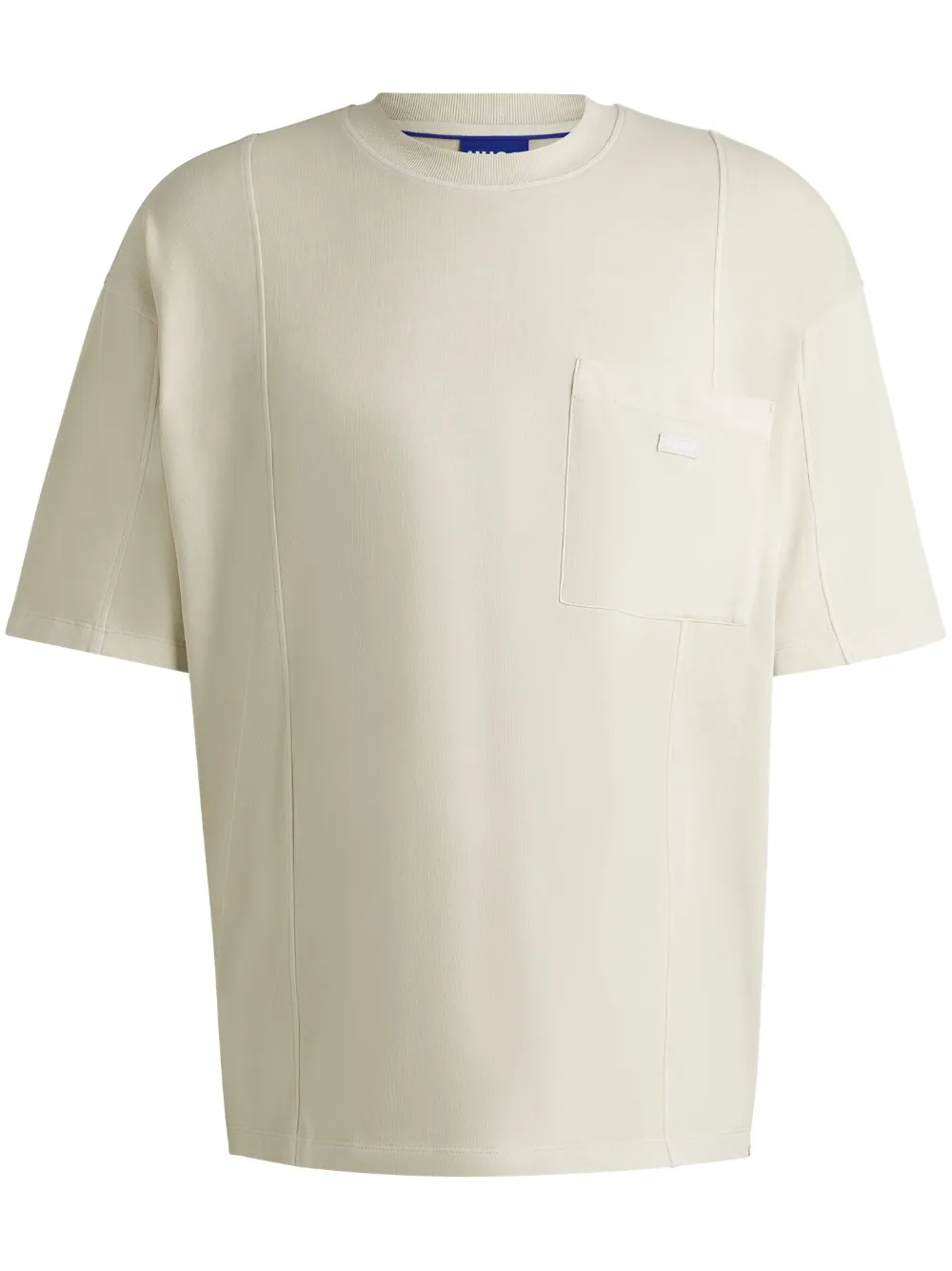 HUGO Camiseta de algodão com pesponto | Neutro | Image 1