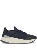 BOSS mesh-panelling sneakers - Blue